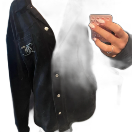 Svart Juicy Couture skjorta i velour