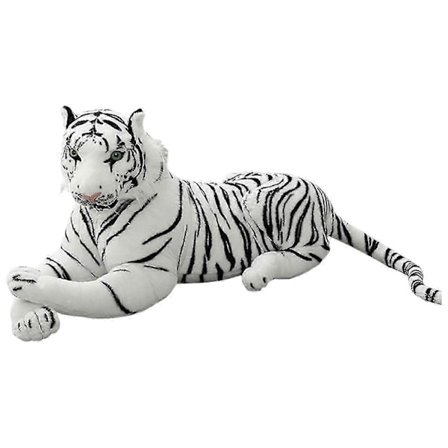 Plysj Tiger Myk Komfortabel Kosedyr Gul Stor Tiger Pyntepute Leke Hjemmeinnredning Hvit 45cm
