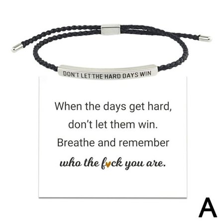 CTDWNT Ikke la de vanskelige dagene vinne armbånd for kvinner og menn