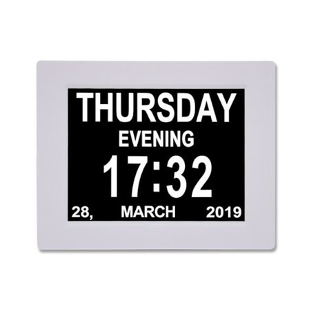 Demensklokke alzheimer klokke & stor digital kalenderklokke Kompatibel med seniorer, klokke med dag og dato f