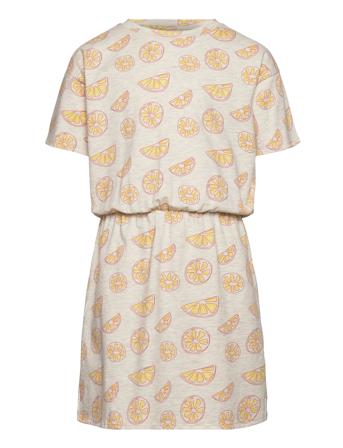 Sgdelina Oranges Ss Dress Dresses & Skirts Dresses Casual Dresses Short-sleeved Casual Dresses Beige Soft Gallery*Betinget Tilbud