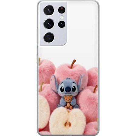 Kompatibelt Mobildeksel til Samsung Samsung Galaxy S21 Ultra 5G Fargerikt kollasj med futuristiske jente grupp karakterer, hjerter og glitter i modern