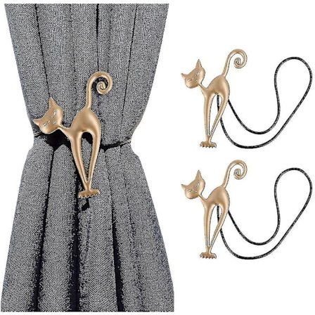 1 Par Magnetiske Kattegardinholdere, Transparente Gardinholdere, Gardinholdere