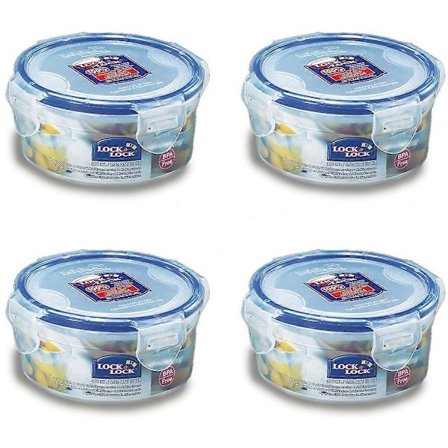 4-pack Klar Mat Snackbehållare Rund