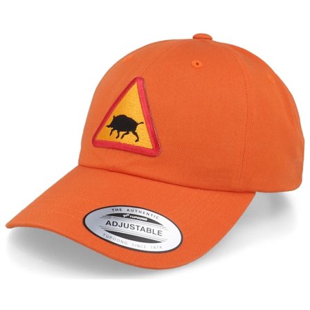 Hunter - Orange unconstructed Cap - Wild Boar Patch Patch Orange Dat Cap / Unstructured @ Hatstore