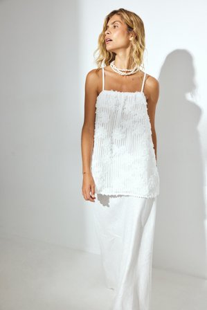 NA-KD Crochet Top - Sommer toppe - Råhvid - M