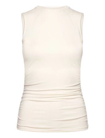 Monki Rushed Side Top - White - XXS