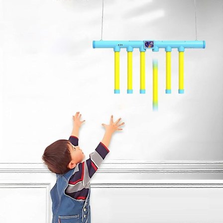 Opgraderet Reflekser Udfordringsspil Fang Alle Faldende Pinde Spil Hånd-øje Koordination Træningslegetøj til Børn og Voksne Justerbar Hastighed Fang 