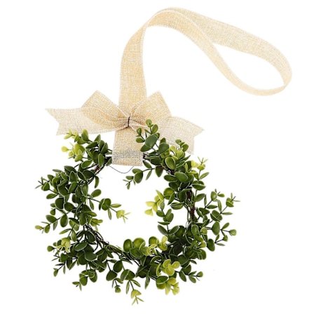 Jul Kökslucka Kransar Mini Krans för Köksdörrar Fönster Stolar Väggar 1-pack