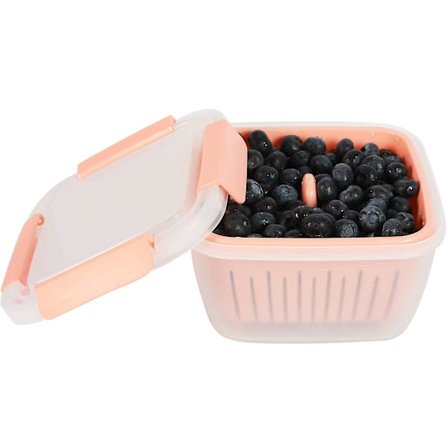 Matförvaringsbehållare med läckagesäkert lock