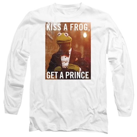 The Muppets Unisex Vuxen Kiss A Frog Kermit T-Shirt XL Vit