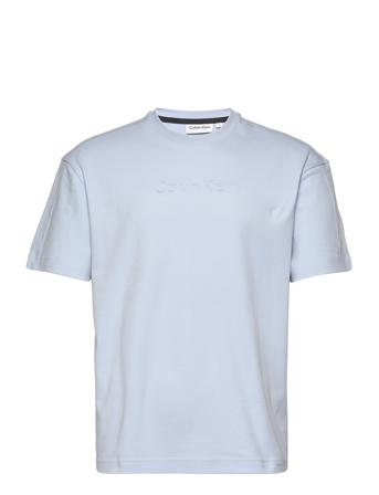 Comfort Debossed Logo T-Shirt Blue Calvin Klein