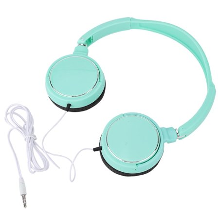 Trådbunden 3D Surround Stereoskopisk Ljud Headset Fällbar Musik Hörlurar Gröna Öronproppar