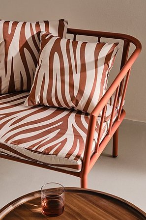 Jotex - Kissen-set Sessel Rostiges Zebra - MENTON - Kaufe Polster und Stuhlkissen bei Jotex