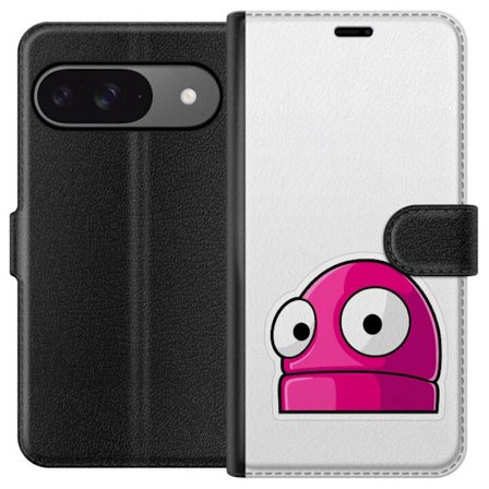 Kompatibel Tegnebogsetui til Google Google Pixel 9 Pro Rosa tegneseriefigur med store øjne i legende og humoristisk stil