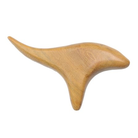 Ergonomisk trekantet massagestok af rosentræ, kamfer og wengétræ