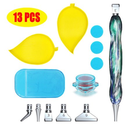 Diamantmålning, mörkgrönt kit