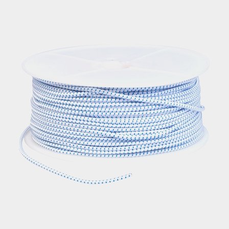Elastisk lina vit/blå 5 mm - 100 m