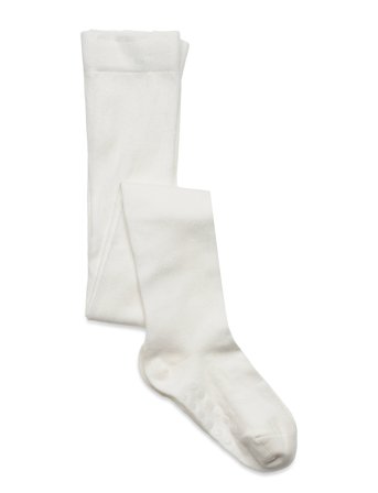 Lindex Tights Sg H Plain Knitted - White - 92