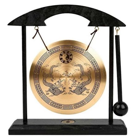 Zen Art Messinki Feng Shui Pöytägongi Kotitoimistoon Pöytäkoriste Keräilyesine