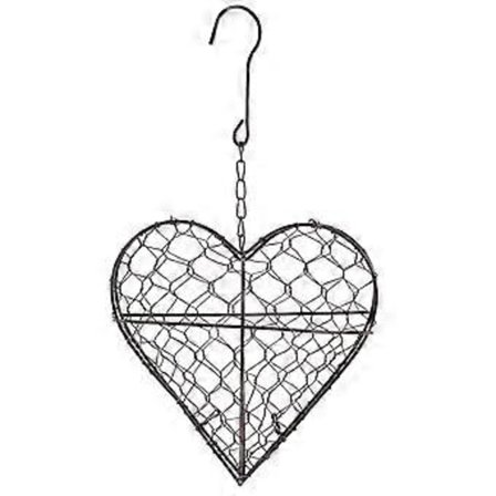 Blomhängande Korg Hjärta Form Dvärgträd Krukväxter Klassisk Strykjärn Väggplanteringskruka Hylla Heminredning Väggväxter Hylla