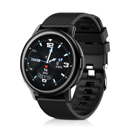 Smartklocka 1,3 tum Full Touch Fitness Smartwatch Hjärtfrekvens Blodtryck Syre Monitor Klocka
