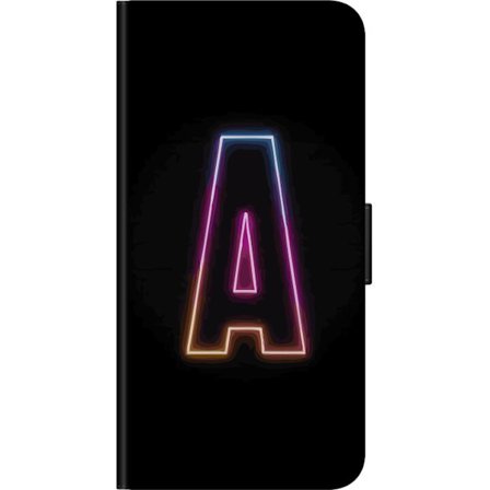 Yhteensopiva Lompakkokotelo Samsung Samsung Galaxy Note10 Lite Minimalistinen neonkirjain A sateenkaarenvärisessä valossa mustaa taustaa vasten mode