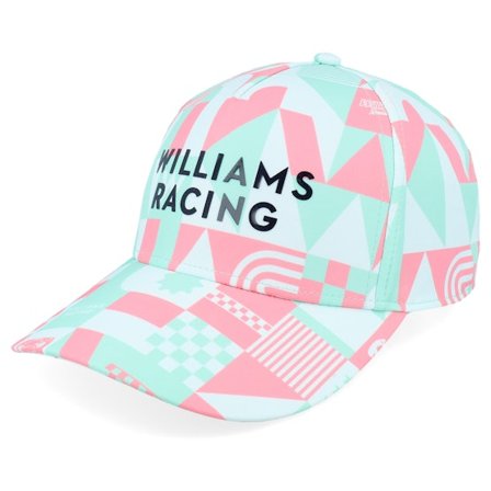 Formula One - Williams F1 25 Team Beach Miami Multicolor A-frame Adjustable Adjustable Green Cap - Motor @ Hatstore