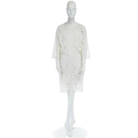 Chloé Pre-owned, Pre-owned Cotton dresses Wit, Dames, Maat:S,Katoen