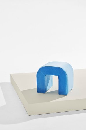 Pastill - Odette puf - Blå - Fodskamler & puffer - Fra Homeroom