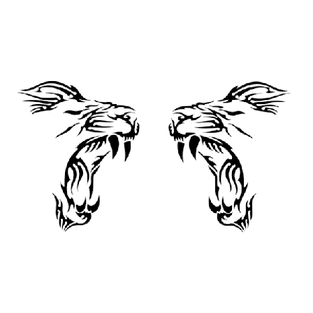 Väggdekor - Ett par Lejon