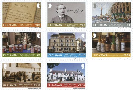 "Isle of Man -"Brewed on Mann" - Postfrisk sæt 8v"