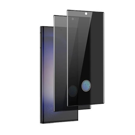2 PAKKAUS- Sormenjälkilukitus Privacy Näytönsuoja Samsung Galaxy S25 PLUS 5G, Privacy Screen Protector