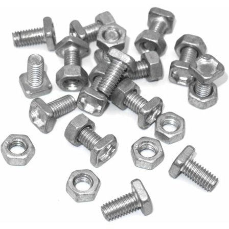 Sett med 50 drivhusskruer og muttere, Ladaceae