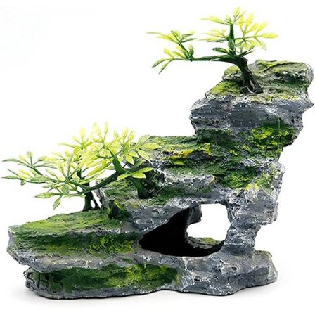 Akvarium Ornament Rock Cave Landscape Konstgjord Bergutsikt Sten