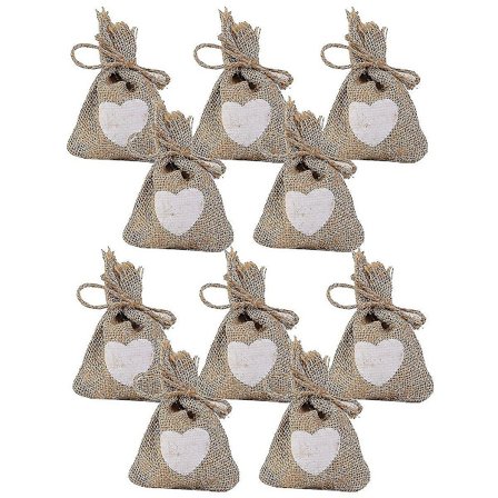 10 stk Linjutepose med snor Gaveposer Godteriposer