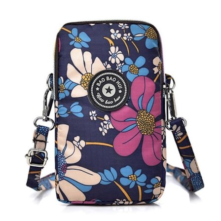 Smart og rummelig mobiltelefon pung skuldertaske