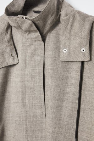 COS Women's Hooded Wool Utility Jacket in Grey