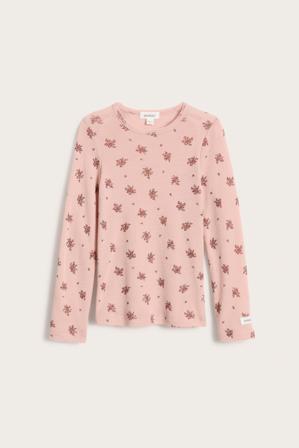 Långärmad topp i merinoull | Rosa | Barn | Kappahl