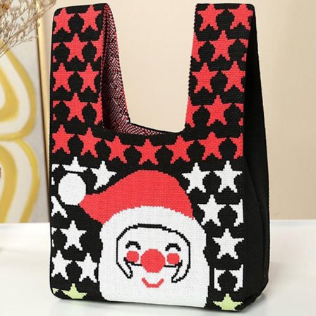 Handvävd väska Ullstickning Axelväskor 3 3