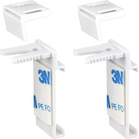 4-pakning Dobbel Rullegardin Klemmebrakett Uten Boring Erstatningstilbehør kompatibel med Vinduer, Dører og Rammer