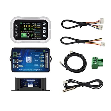 Ny batterimonitor 0-120V Spenning Strøm Tester RVs Batterier VA Coulomb Meter