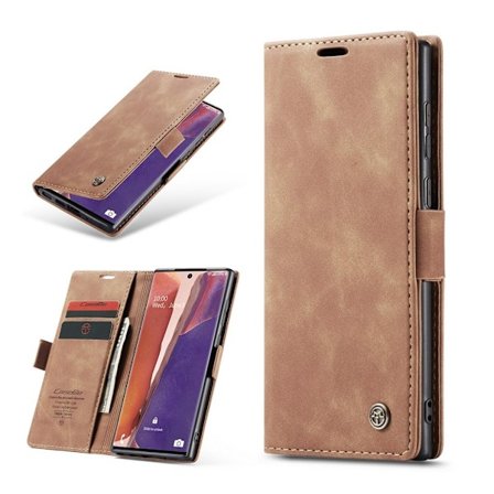 CaseMe vintage Samsung Galaxy Note 20 Ultra fodral - Brun