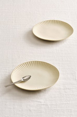 Jotex - Sidetallerken 2-pakke ø 21 Cm Lys beige - ALVIA - Kjøp Tallerkener hos Jotex
