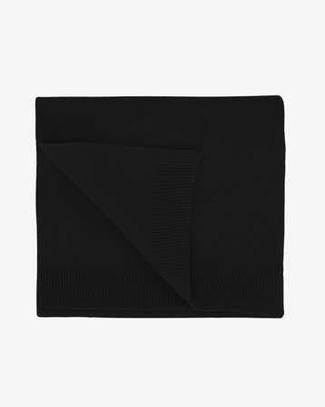 Merino Wool Scarf - Deep Black - Female - One Size