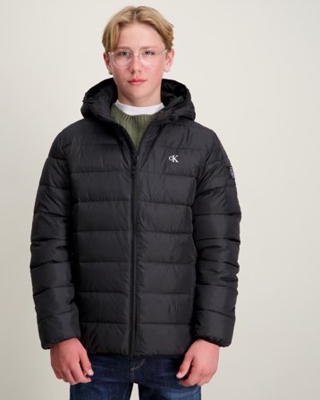 Calvin Klein INST. LOGO LIGHT PADDED JACKET Svart Jackor Kille - Kids Brand Store