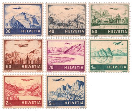 Schweiz 1941 - MICHEL 387-394 - Ubrugt