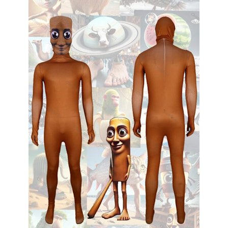 Cosplay Tung Sahur Jumpsuits Hette Bodysuits Halloween Kostymer Drakter ^M.