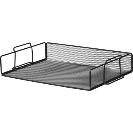 Brevkorg metall öppen långsida 1 fack A4 svart - Lyreco - Kontorsmaterial - Till skrivbordet - Brevkorgar