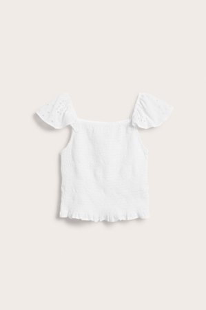 Kappahl | Vaffelstrikket topp Hvit 146/152 | Hvit